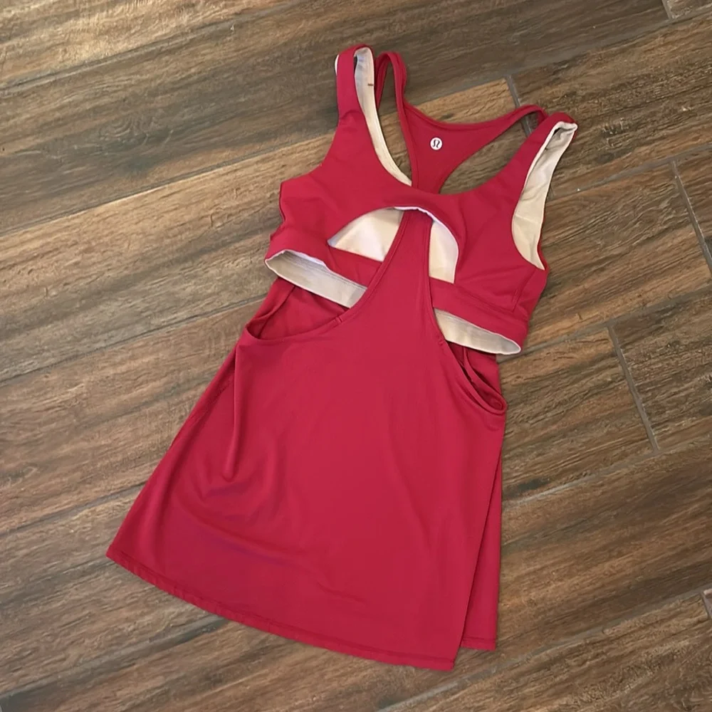 Lululemon All Sports Support Tank in Cranberry - Picture 3 of 4